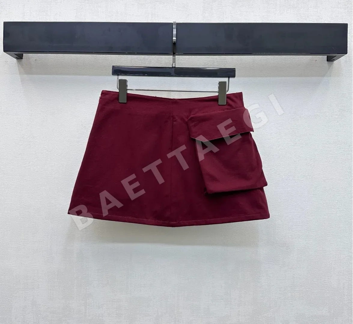미우미우 자수 레터 데님 스커트 상세 이미지 6