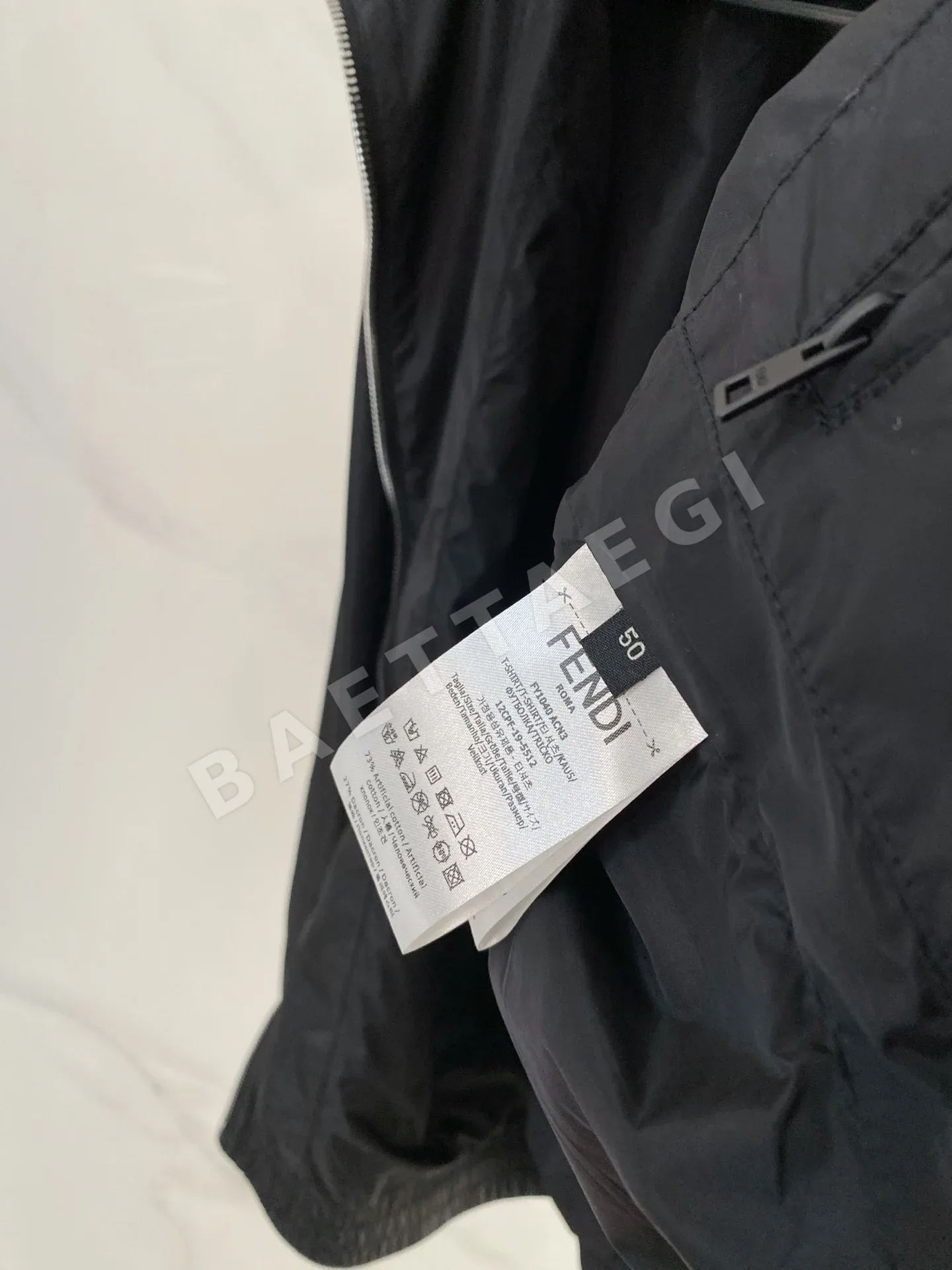 펜디 누에고치 실크 아세테이트 남성 후드 자켓 상세 이미지 7