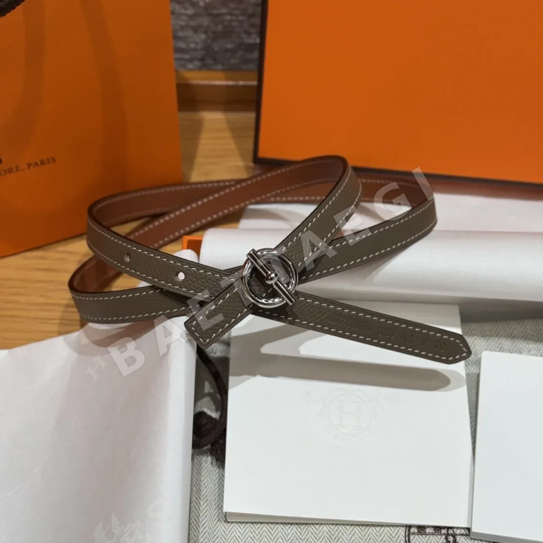 에르메스 JD350-H 가죽 벨트 1.3 cm 상세 이미지 4