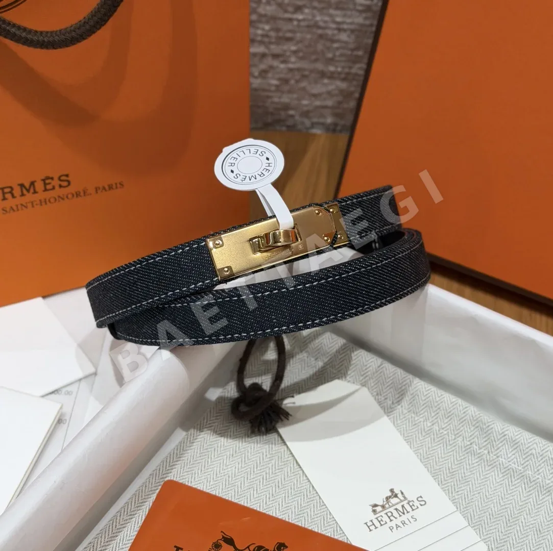 에르메스 H 캔버스 켈리 버클 팔라듐 도금 벨트 상세 이미지 2