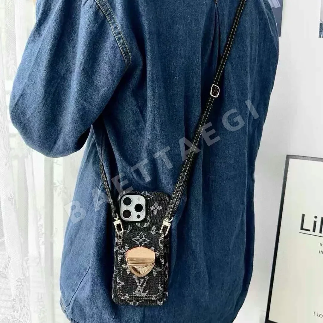 루이비통 데님 락 카드홀더 스마트폰 케이스 상세 이미지 2