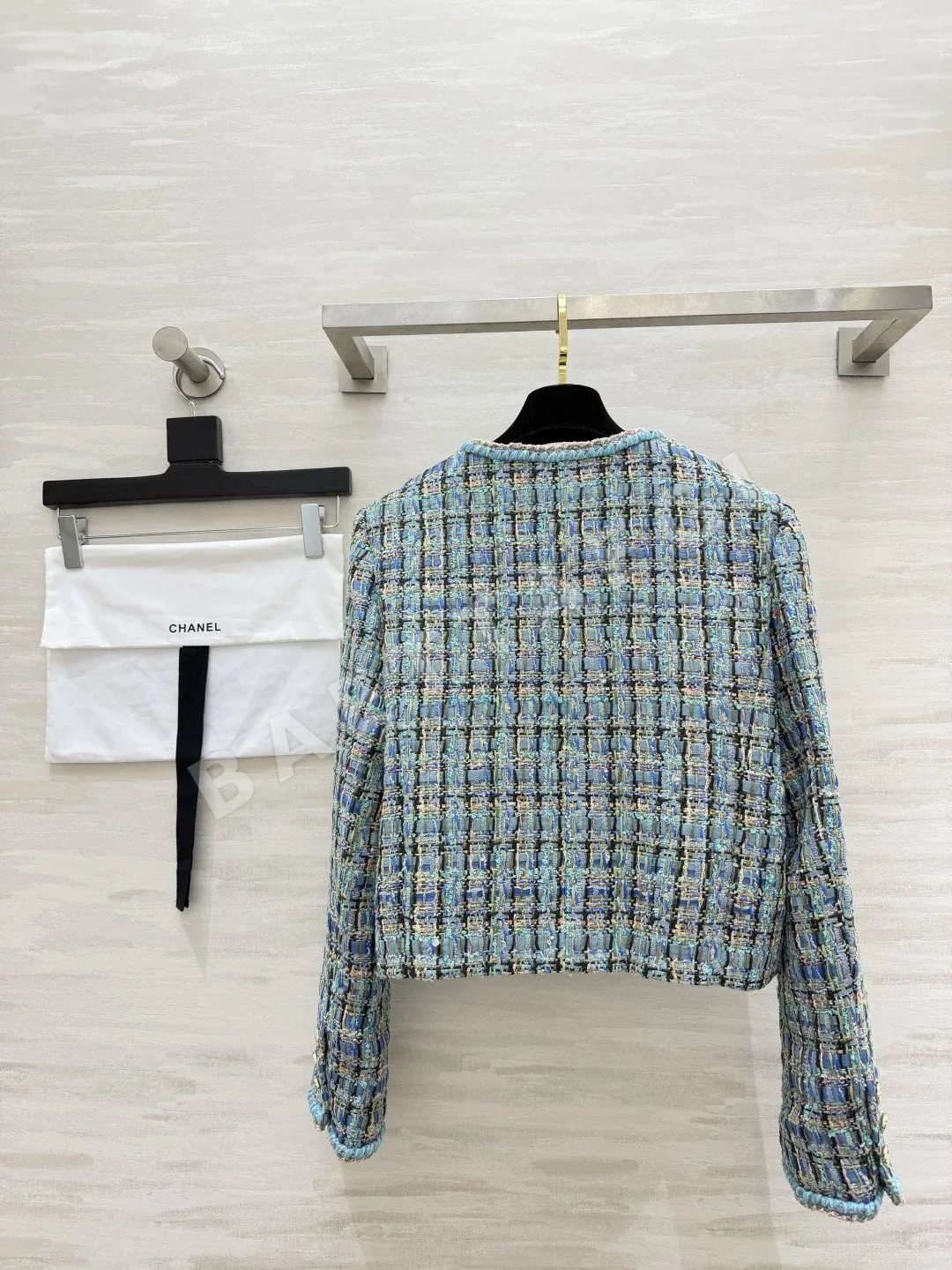 샤넬 블루 믹스 컬러 트위드 남성 자켓 상세 이미지 7