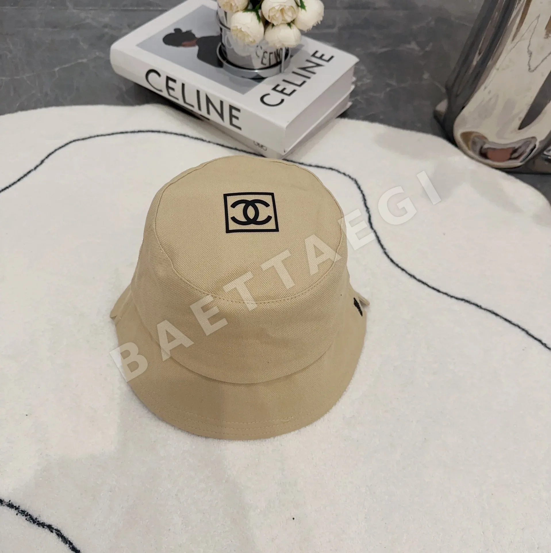 샤넬 빈티지풍 드로스트링 버킷햇 상세 이미지 2