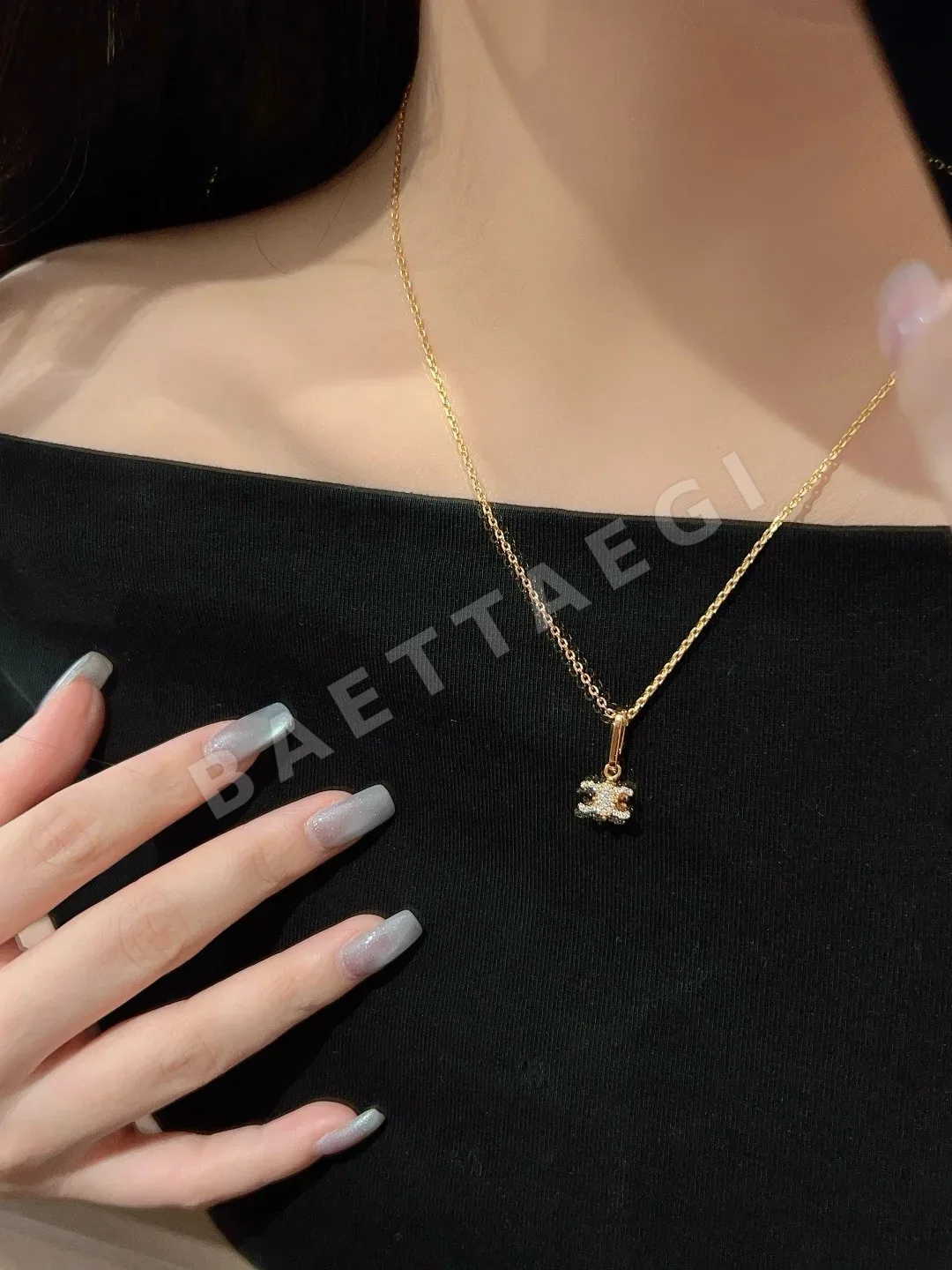 셀린느 개선문 로고 다이아몬드 목걸이 상세 이미지 3