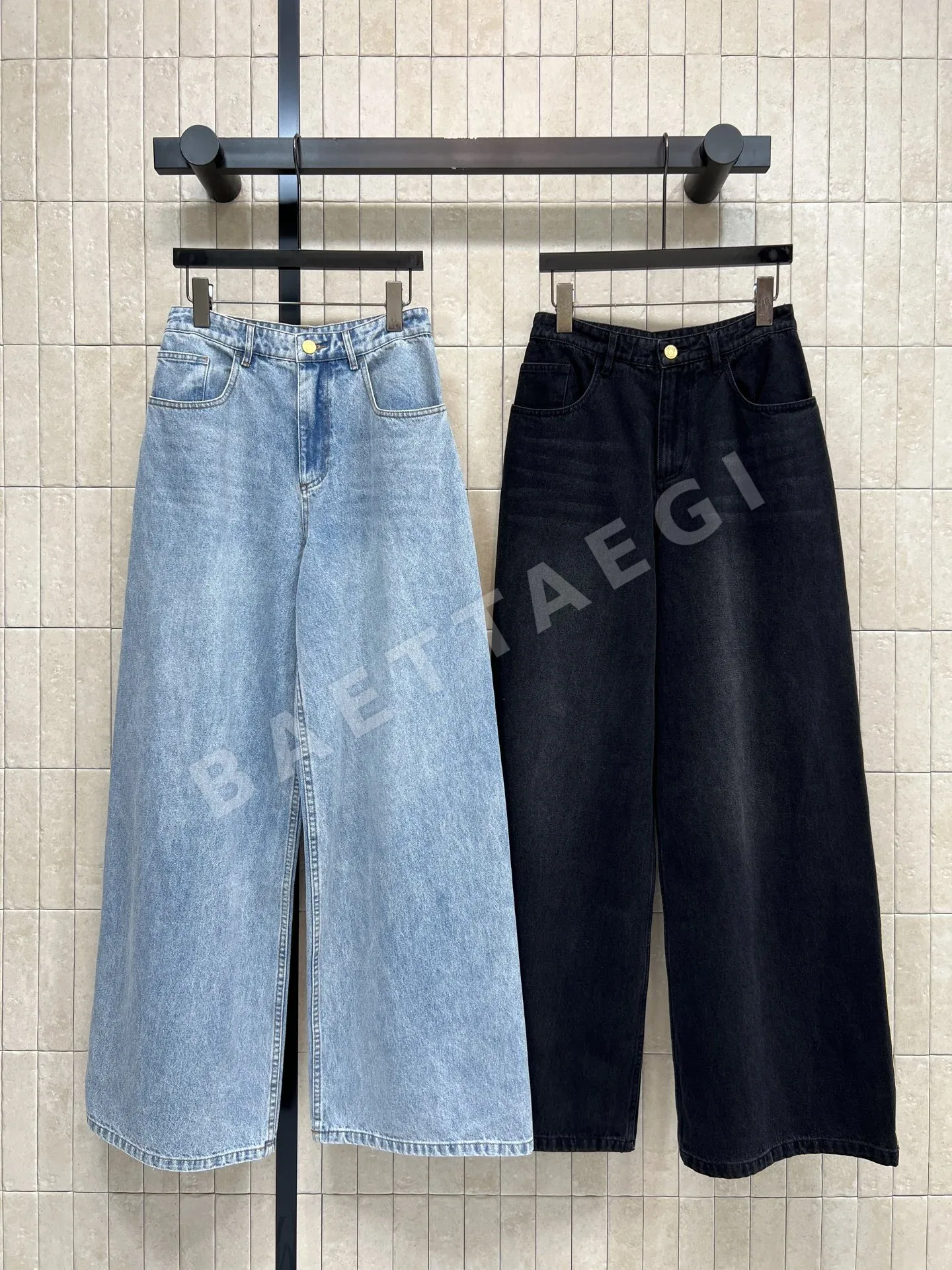 샤넬 프린지 데님 여성 바지 199490