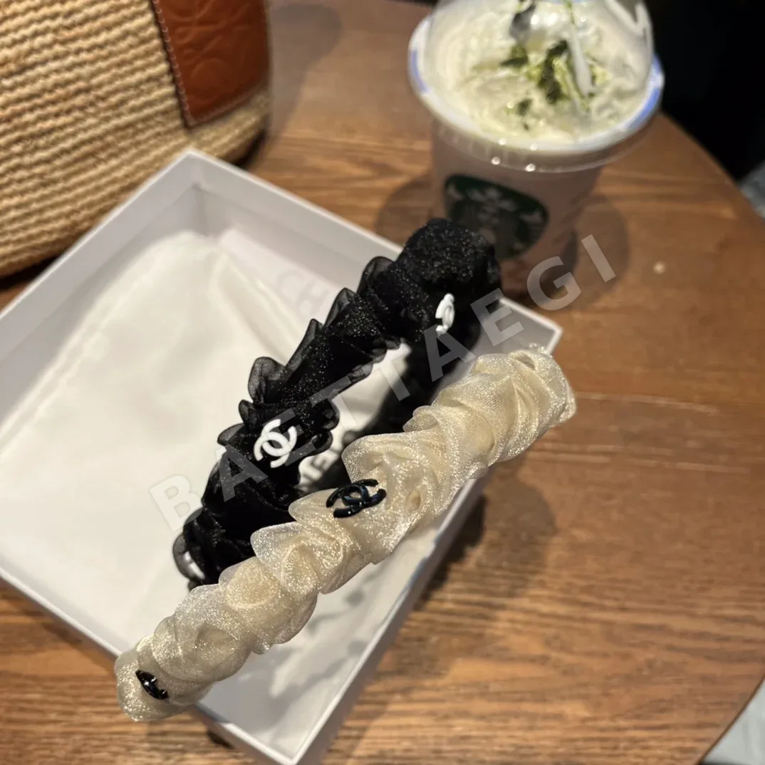 샤넬 더블 C 로고 메시 헤드밴드 악세사리 상세 이미지 4