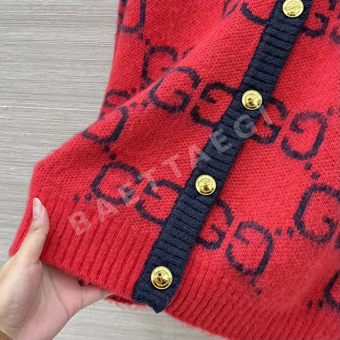 구찌 레트로 자카드 GG 모헤어 가디건 상세 이미지 7