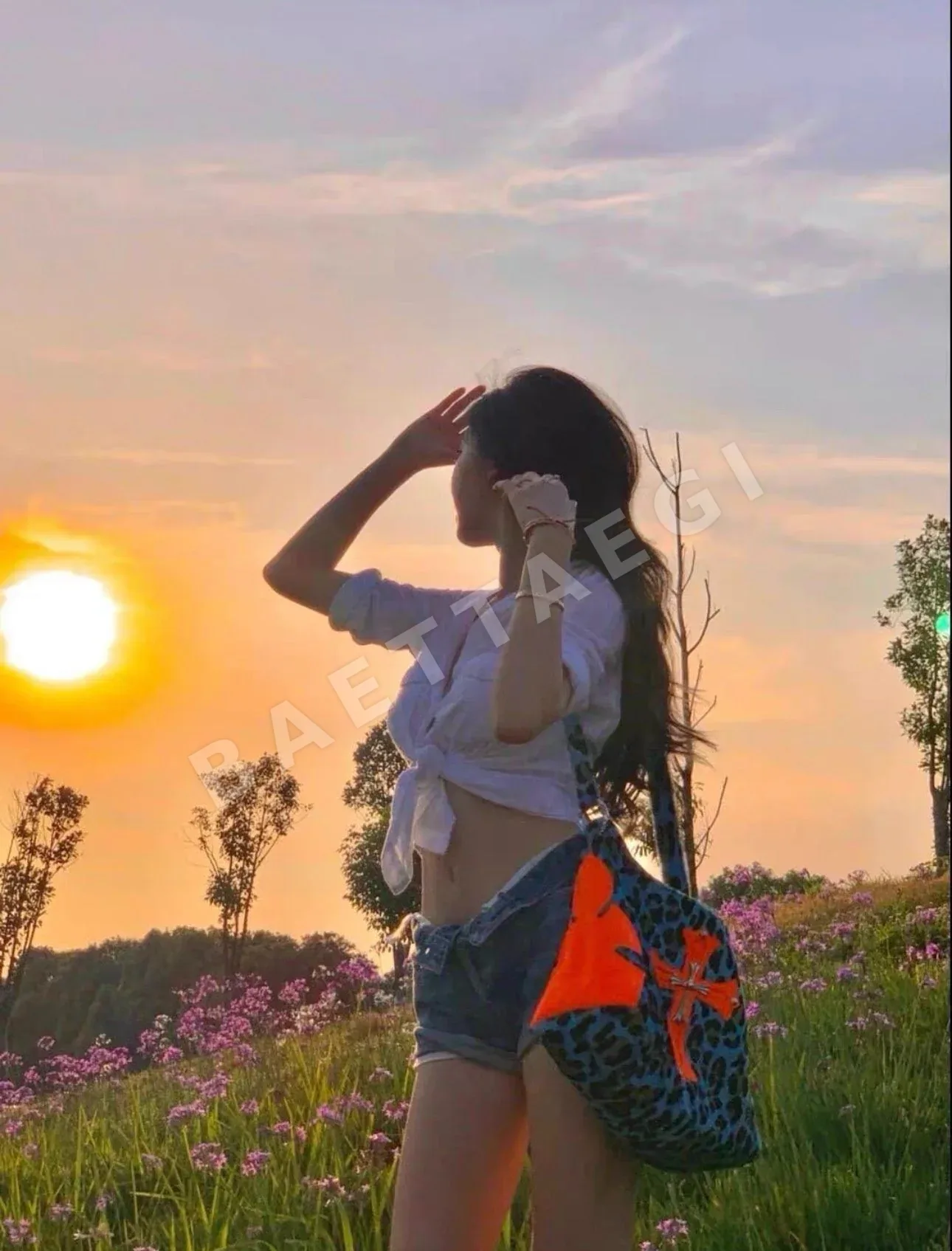 크롬하츠 블루 레오파드 패턴 리틀 라이언 가방 상세 이미지 15