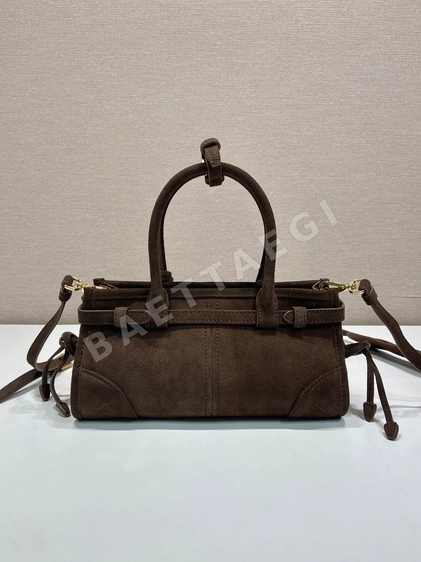 프라다 스웨이드 미니 핸드백 1BA486 상세 이미지 4
