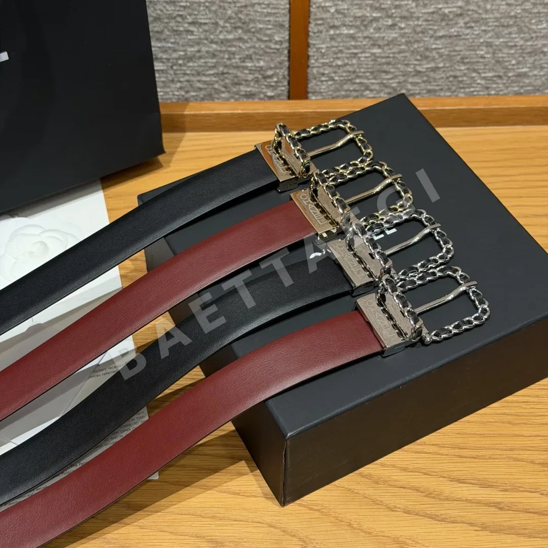 샤넬 카프 스킨 메탈 리버시블 벨트 상세 이미지 2