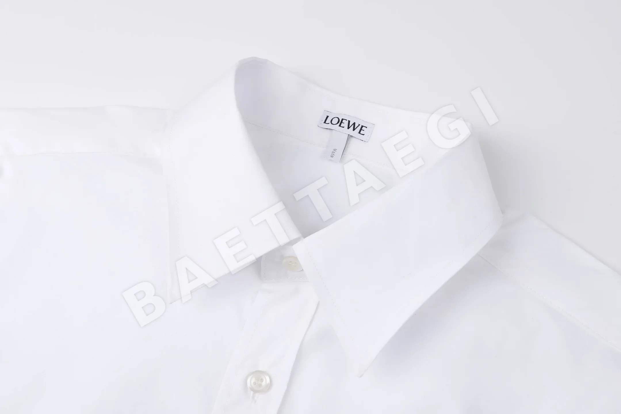 로에베 코튼 카라 자수 긴팔 셔츠 상세 이미지 3