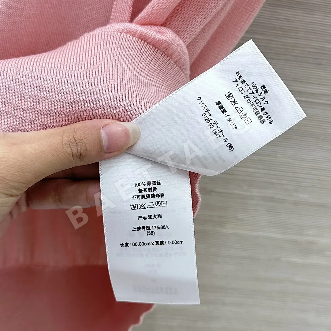 디올 리본 장식 메리노 울 반팔 니트 상세 이미지 8