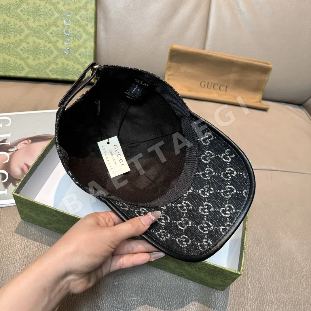 구찌 더블 G 데님 자카드 베이스볼 캡 상세 이미지 7
