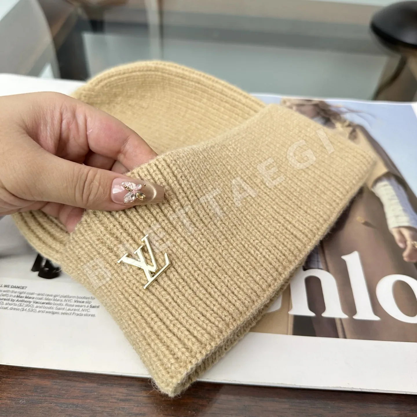 루이비통 LV 니트 비니 모자 상세 이미지 4