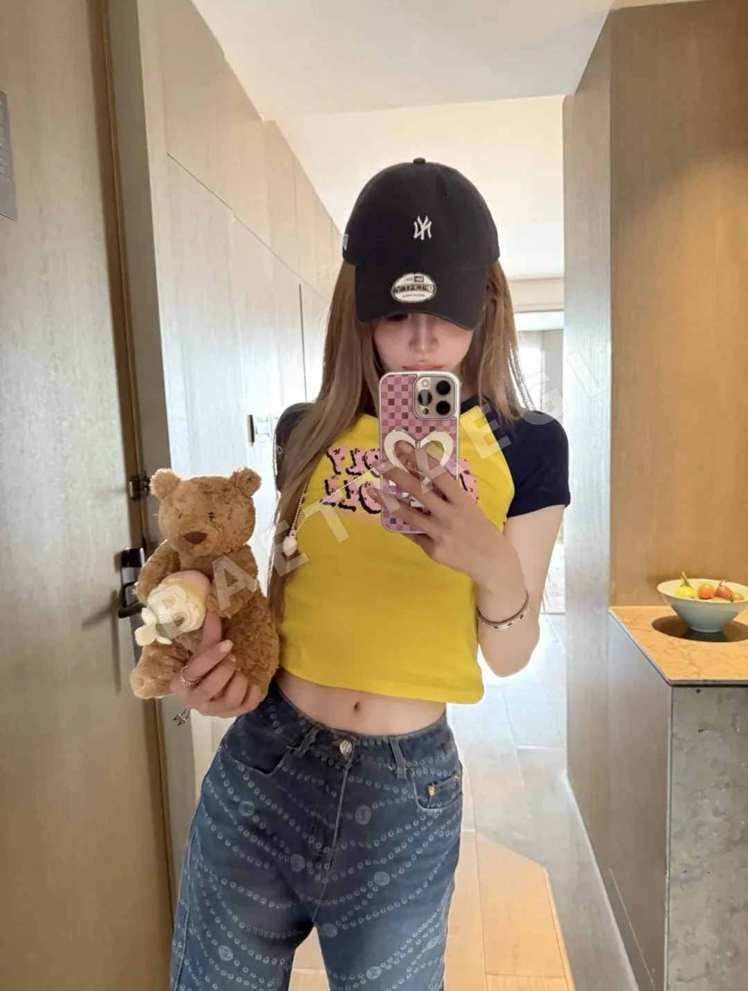 크롬하츠 여성 컬러 블록 반팔 티셔츠 상세 이미지 11