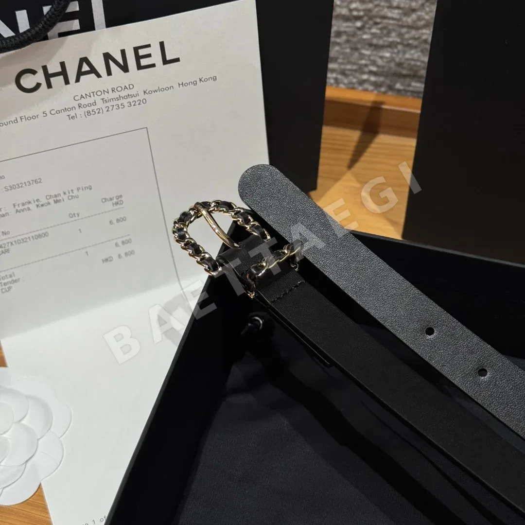 샤넬 클래식 핀버클 소가죽 벨트 상세 이미지 5