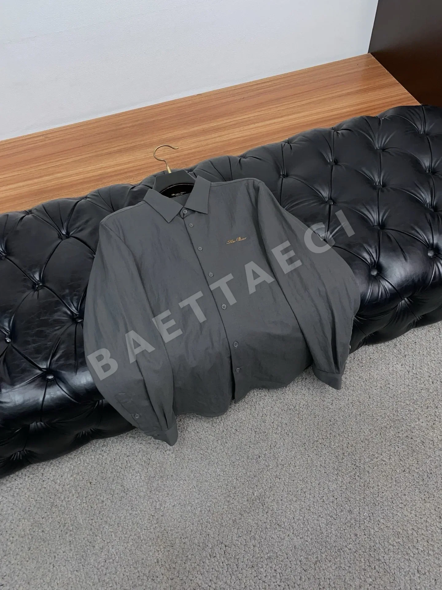 로로피아나 린넨 코튼 프렌치 카라 남성 긴팔 셔츠 상세 이미지 7