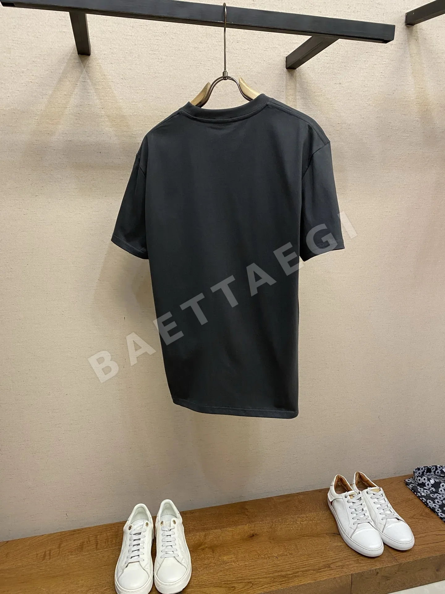 디올 로고 자수 코튼 반팔 티셔츠 1450 상세 이미지 2