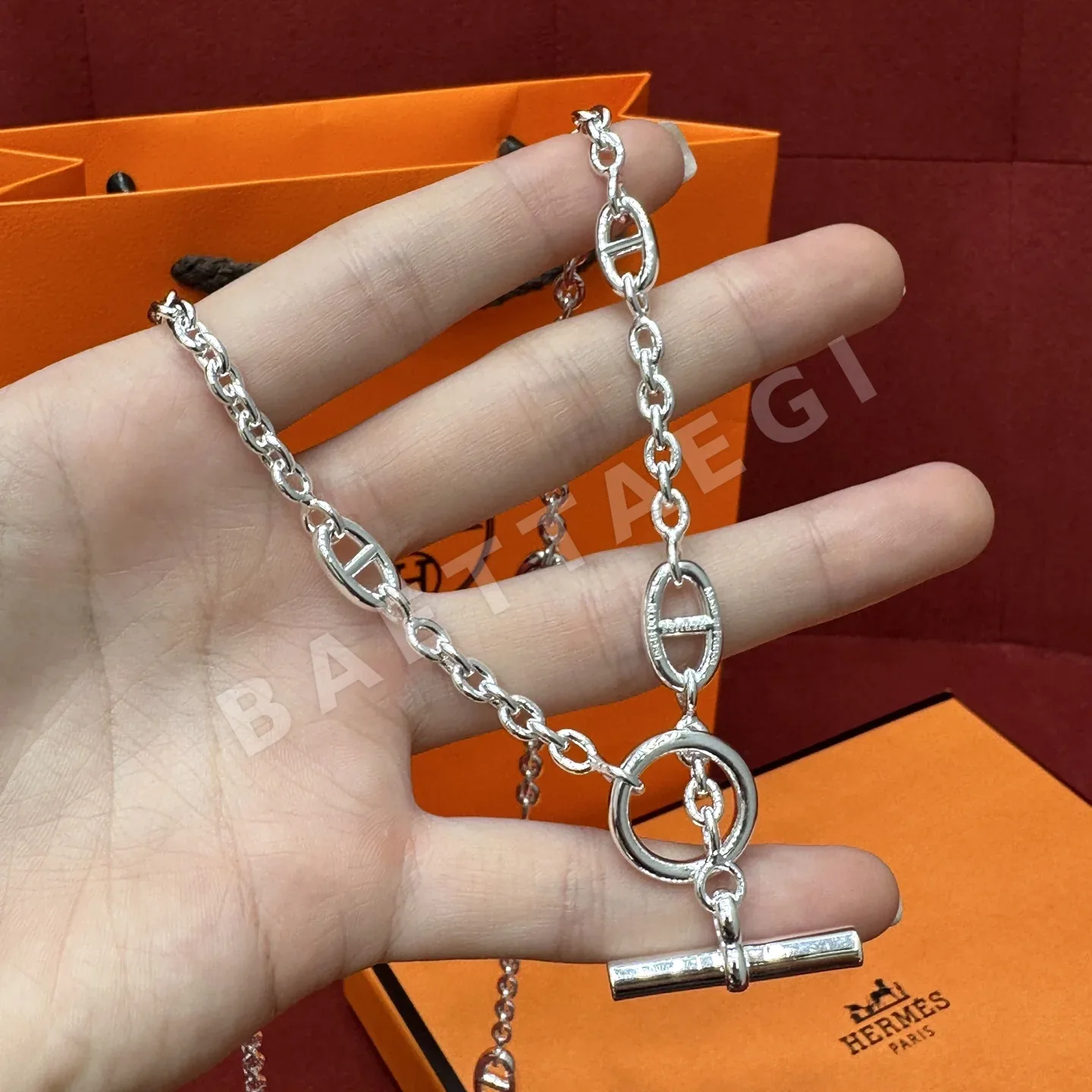 에르메스 파랑둘 피그노즈 롱체인 목걸이 상세 이미지 8