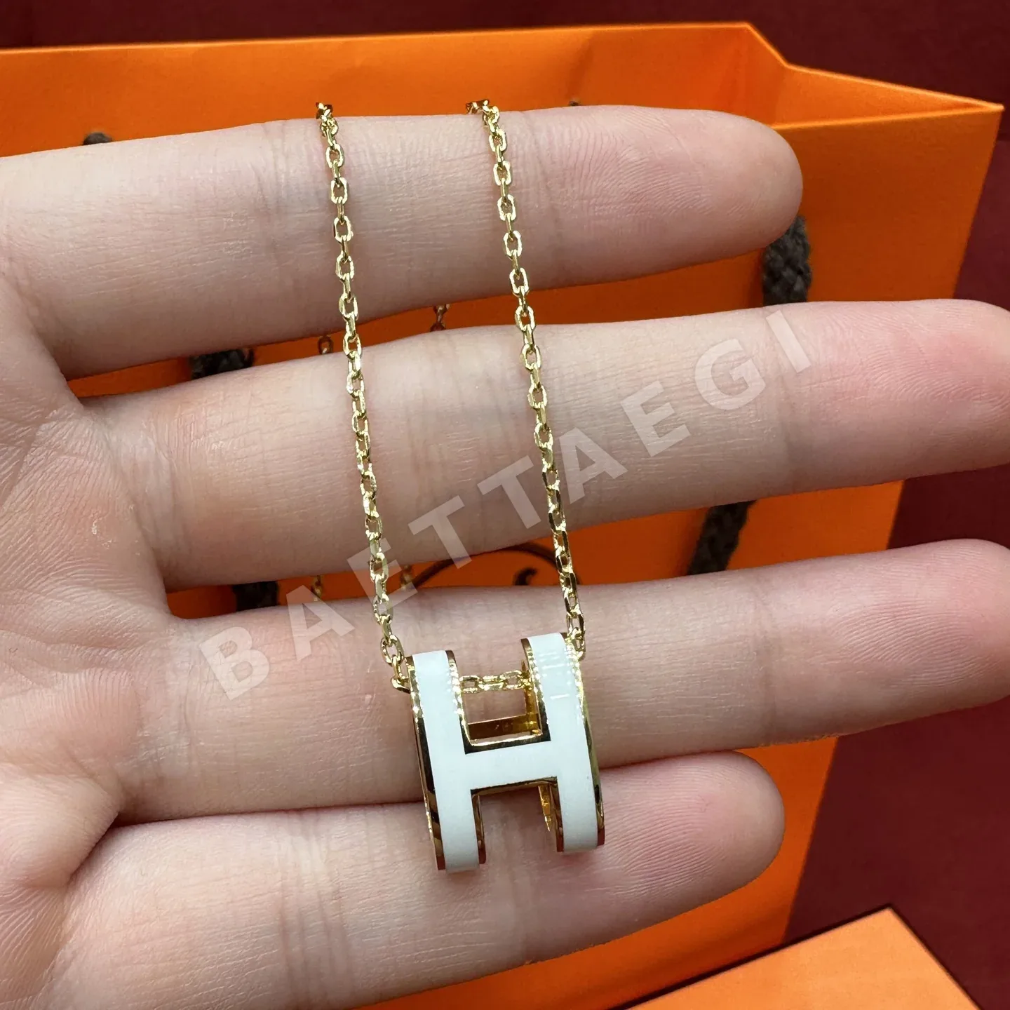 에르메스 라지 팝 H 목걸이 178395