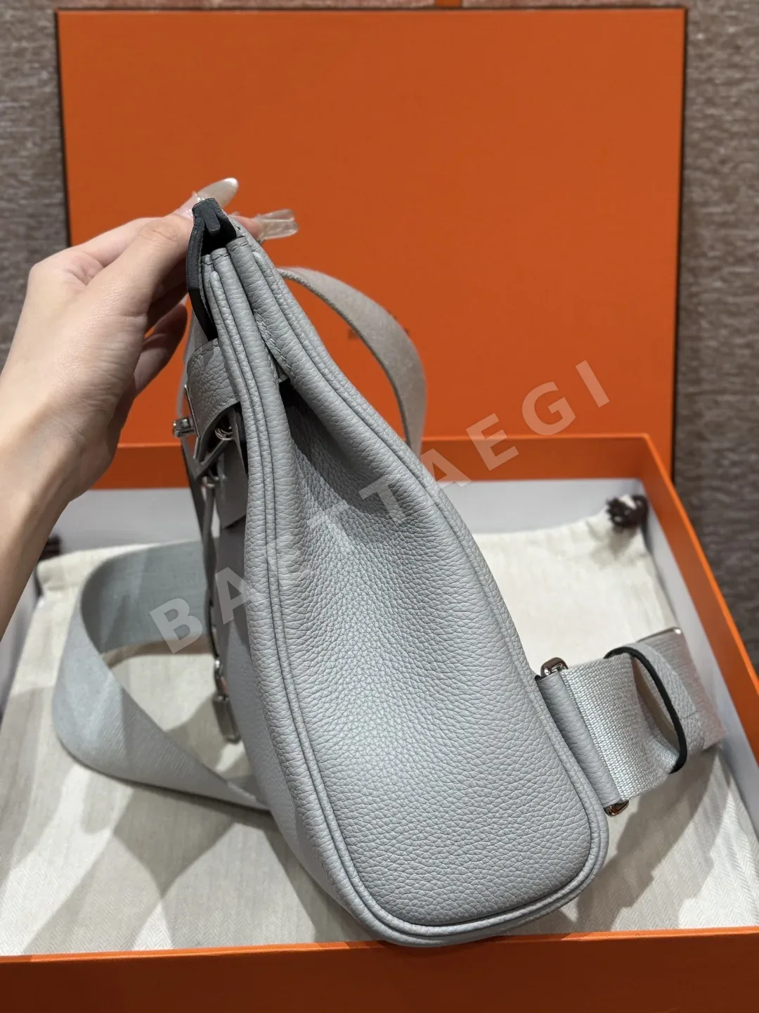 에르메스 핵 아 도 토고 가죽 블루글레이셔 백팩 상세 이미지 3