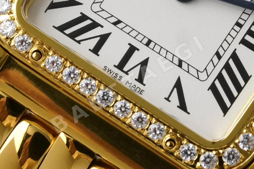 까르띠에 판테르 드 스퀘어 쿼츠 시계 상세 이미지 4