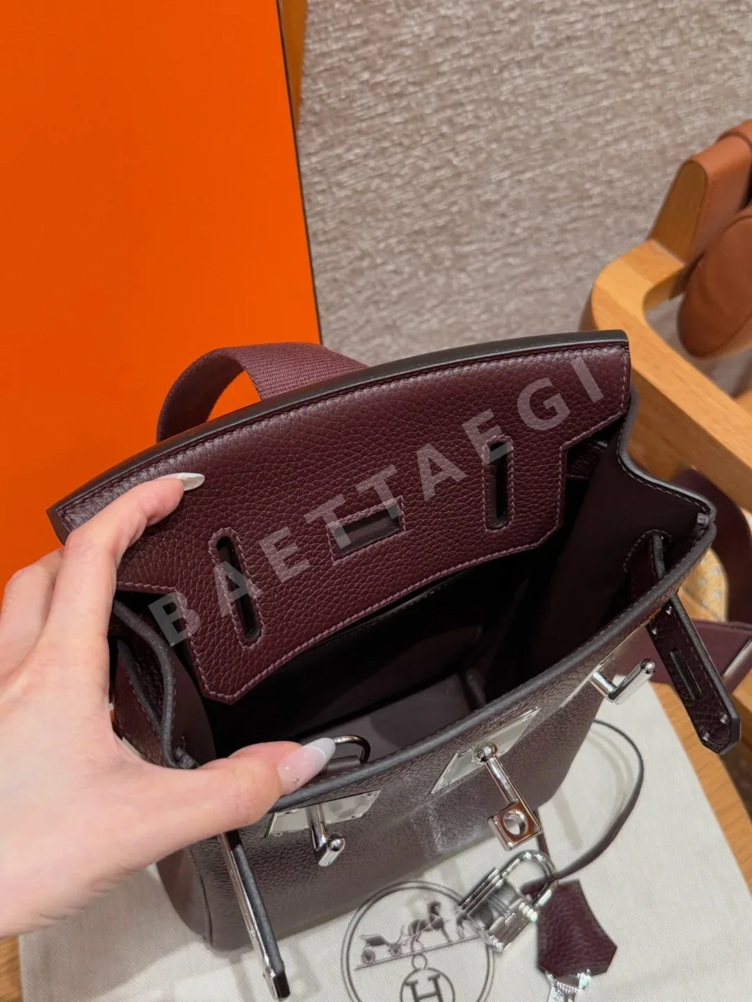 에르메스 핵 아 도 토고 가죽 백팩 상세 이미지 8