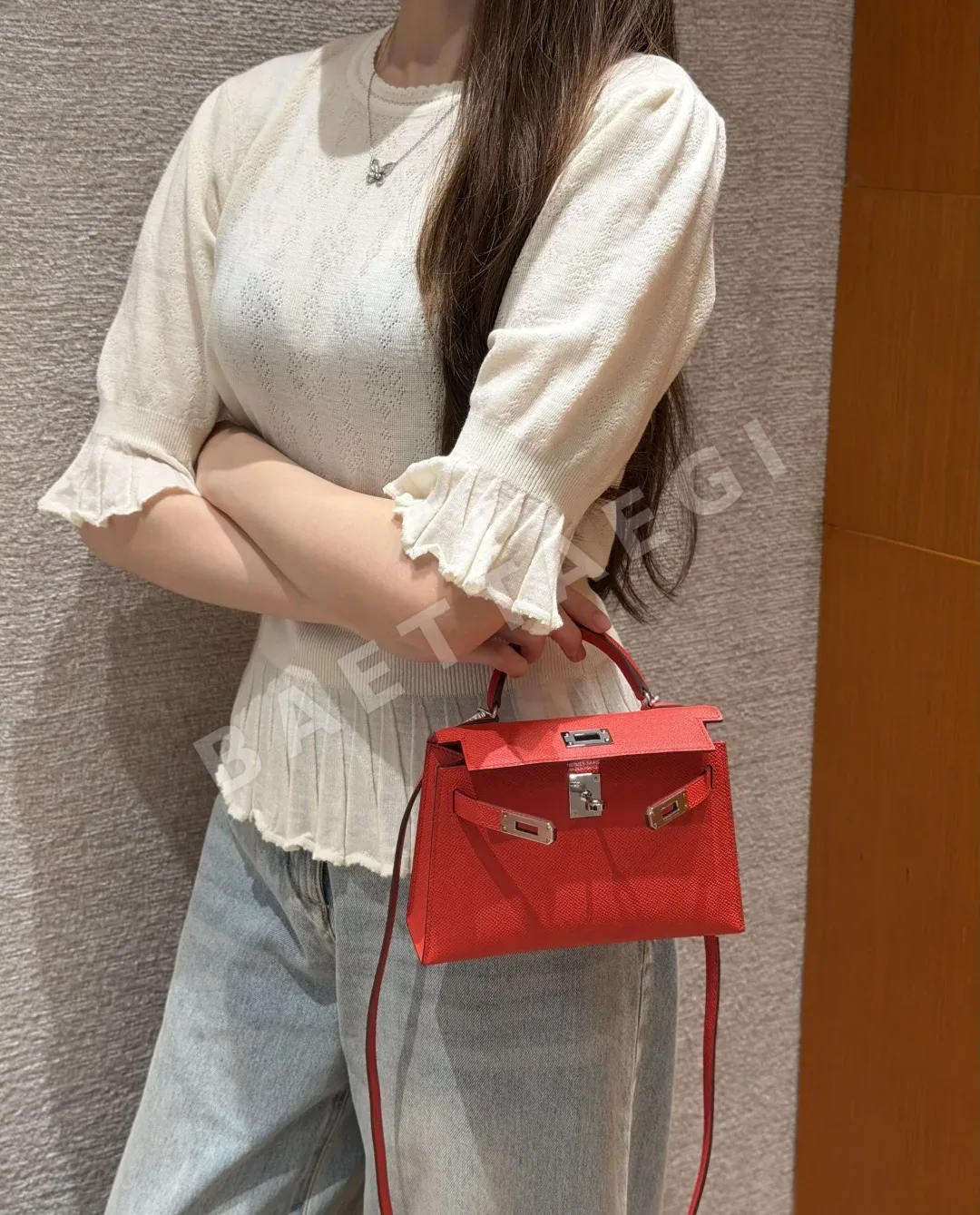 에르메스 켈리 미니 2 가죽 가방 상세 이미지 5