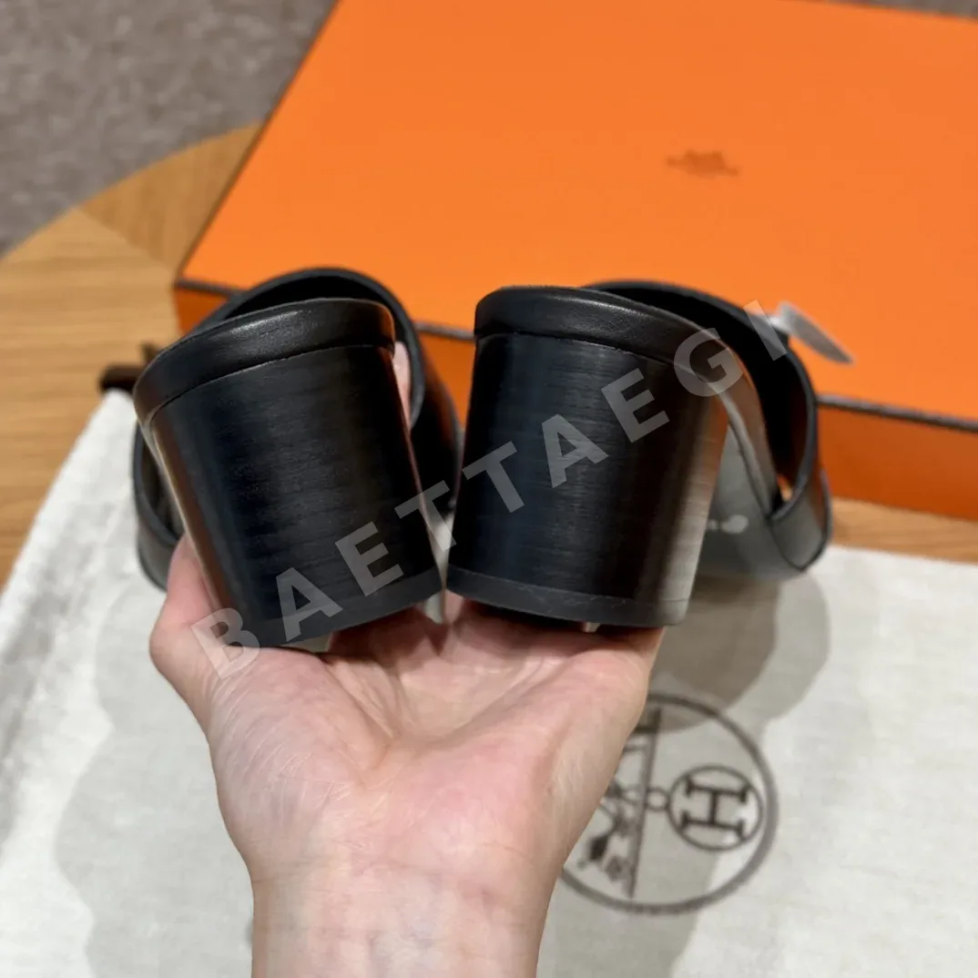 에르메스 지지 켈리 블랙 하이힐 신발 8358 상세 이미지 8