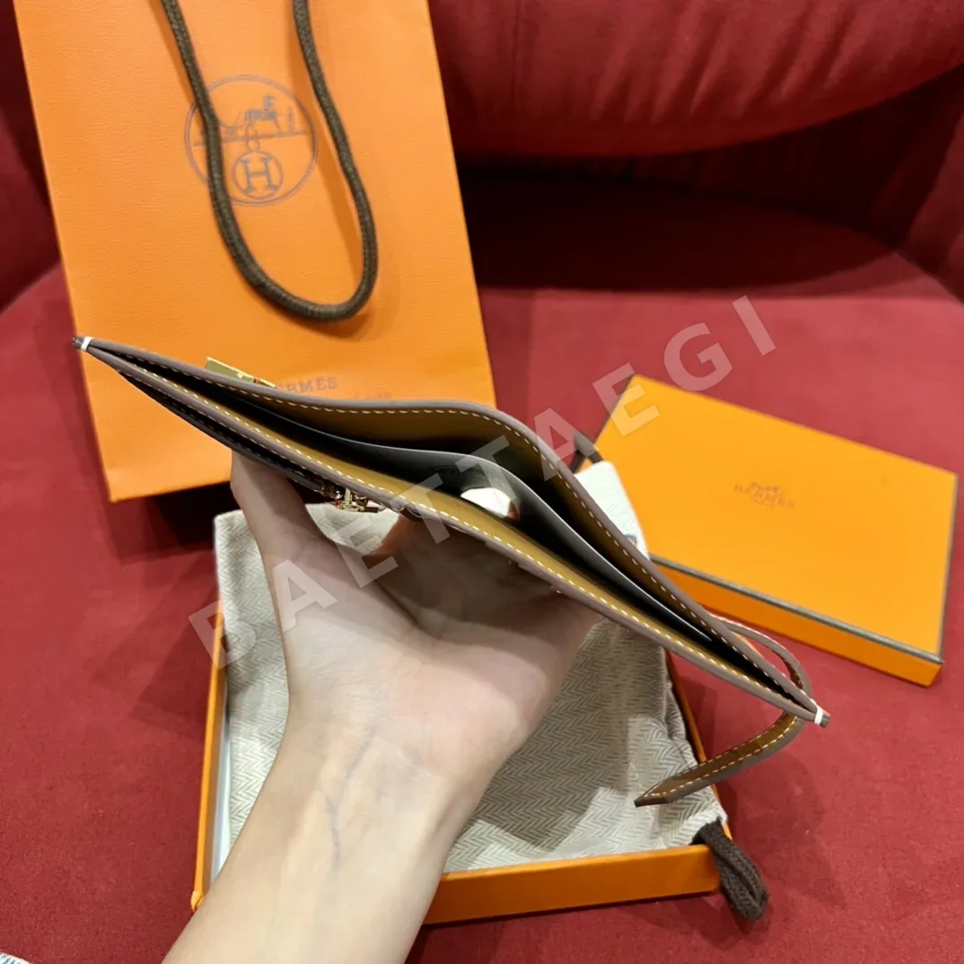 에르메스 골드 잠금 장식 수제 엡솜 지갑 상세 이미지 9