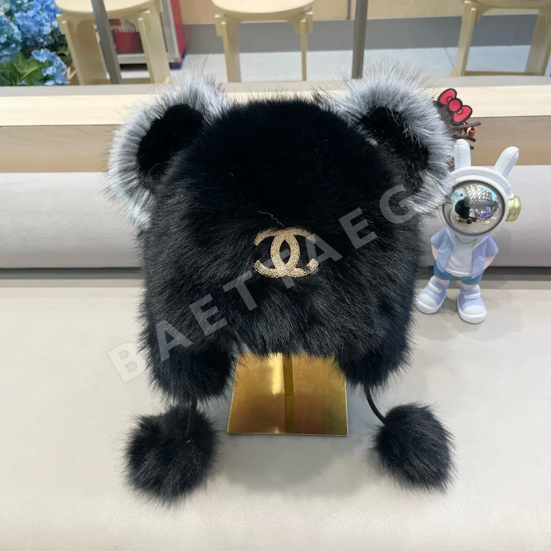 샤넬 페이크 퍼 곰 귀 모자 상세 이미지 9