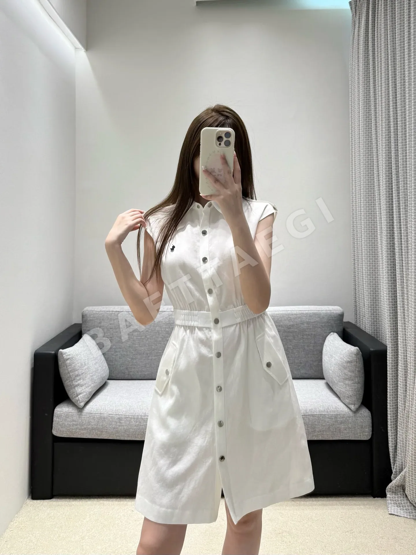 폴로 릴렉스핏 버튼 원피스 117037