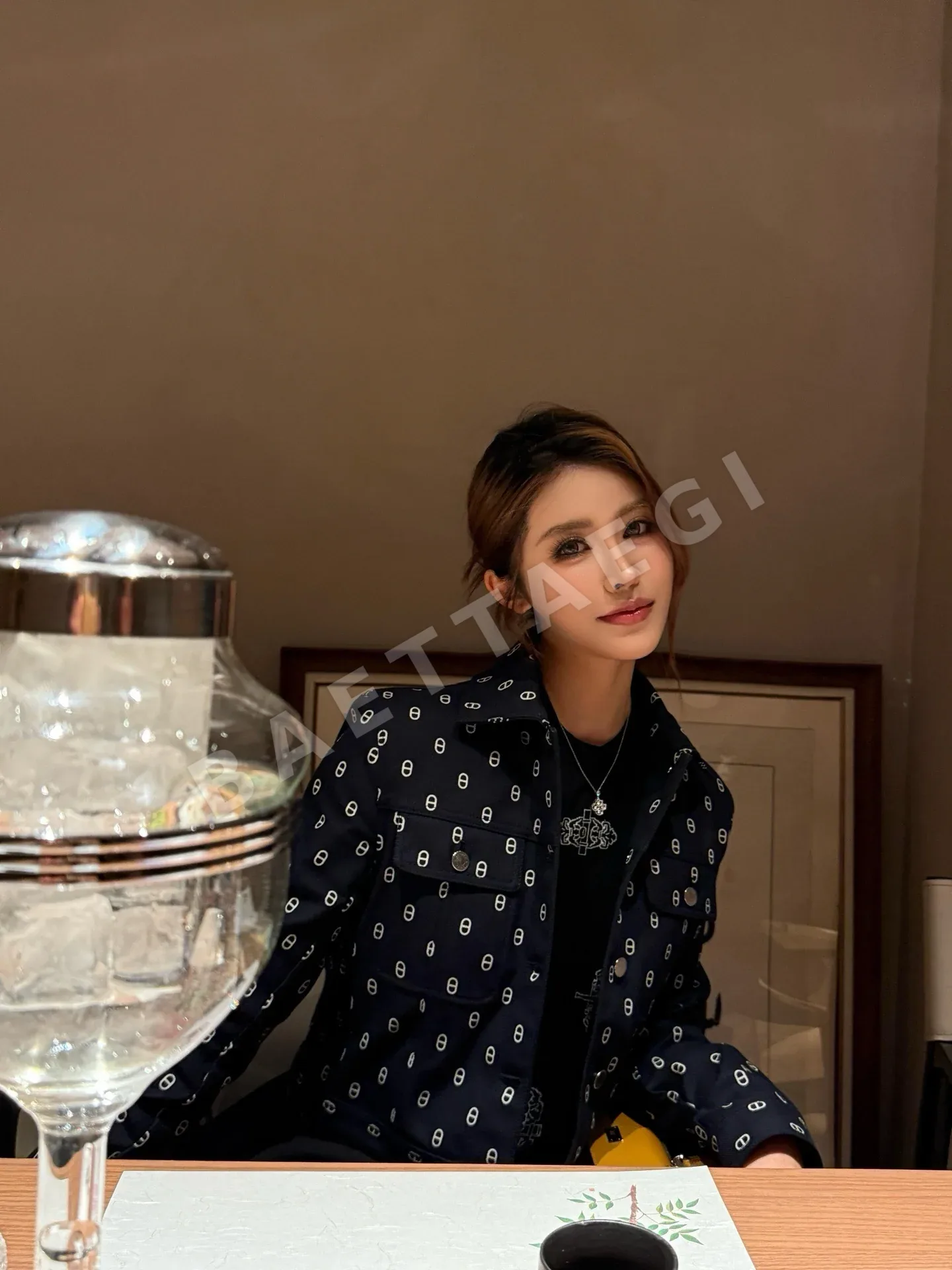 에르메스 돼지코 프린트 데님 자켓