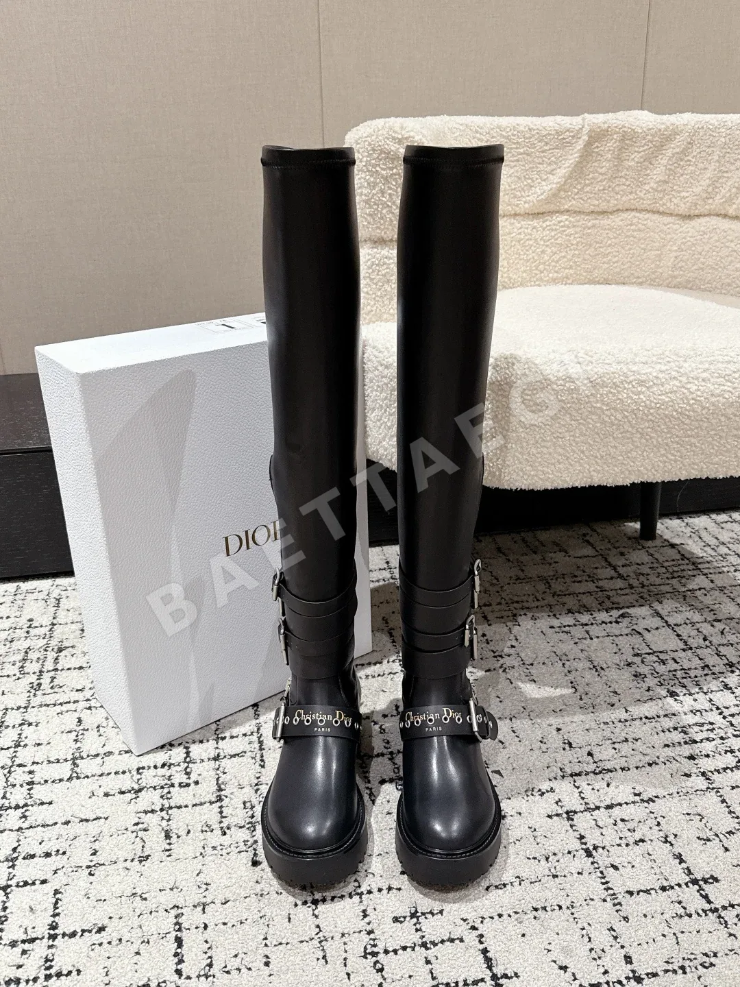 디올 D-파이트 하이 브로그 부츠 8595