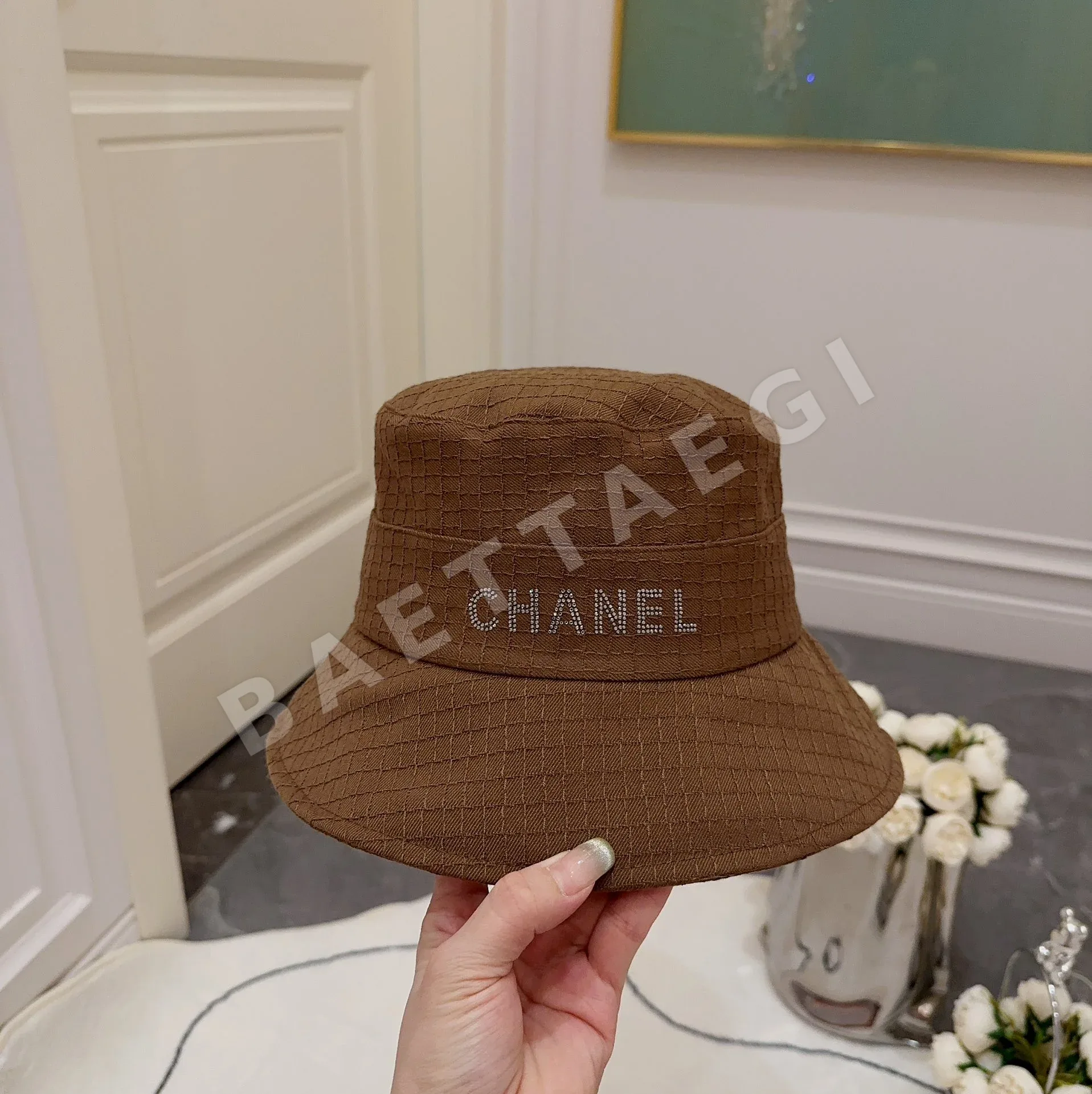 샤넬 기모 코튼 버킷 햇 상세 이미지 5