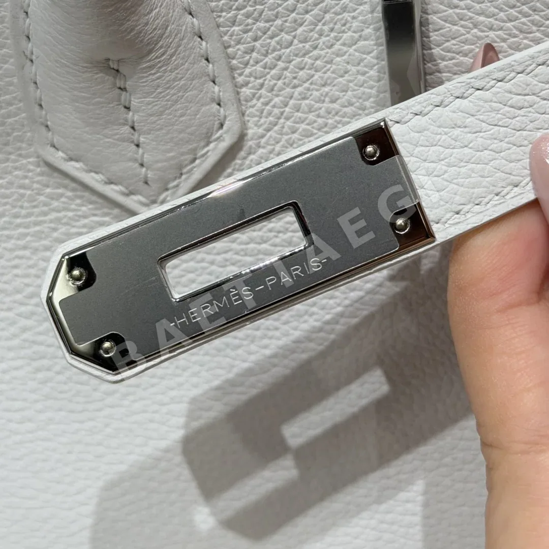 에르메스 버킨 숄더백 화이트&로즈사쿠라 29 CM 상세 이미지 8