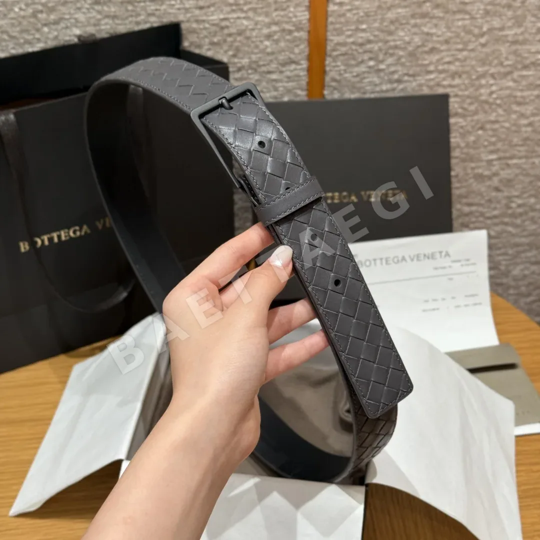 보테가베네타 인트레치아토 송아지가죽 남성용 벨트 상세 이미지 5