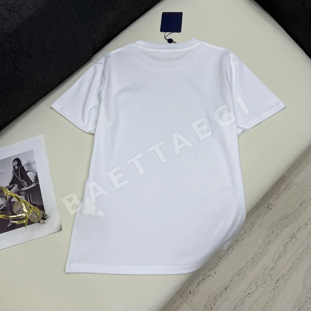 루이비통 크루넥 코튼 반팔 티셔츠 상세 이미지 8