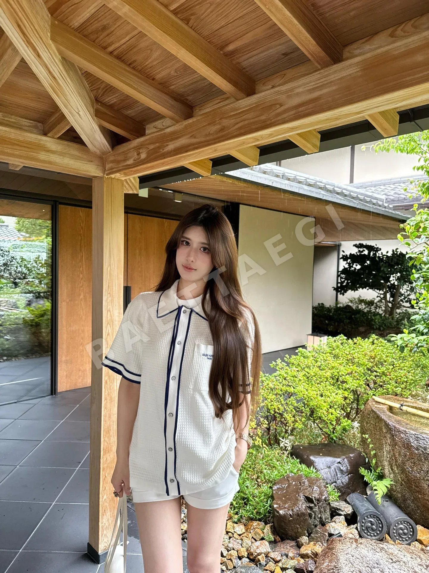 루이비통 와플 자수 로고 남성 반팔 셔츠 상세 이미지 22