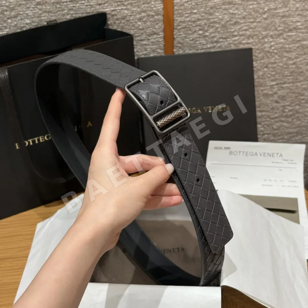 보테가베네타 직조 가죽 벨트 상세 이미지 5