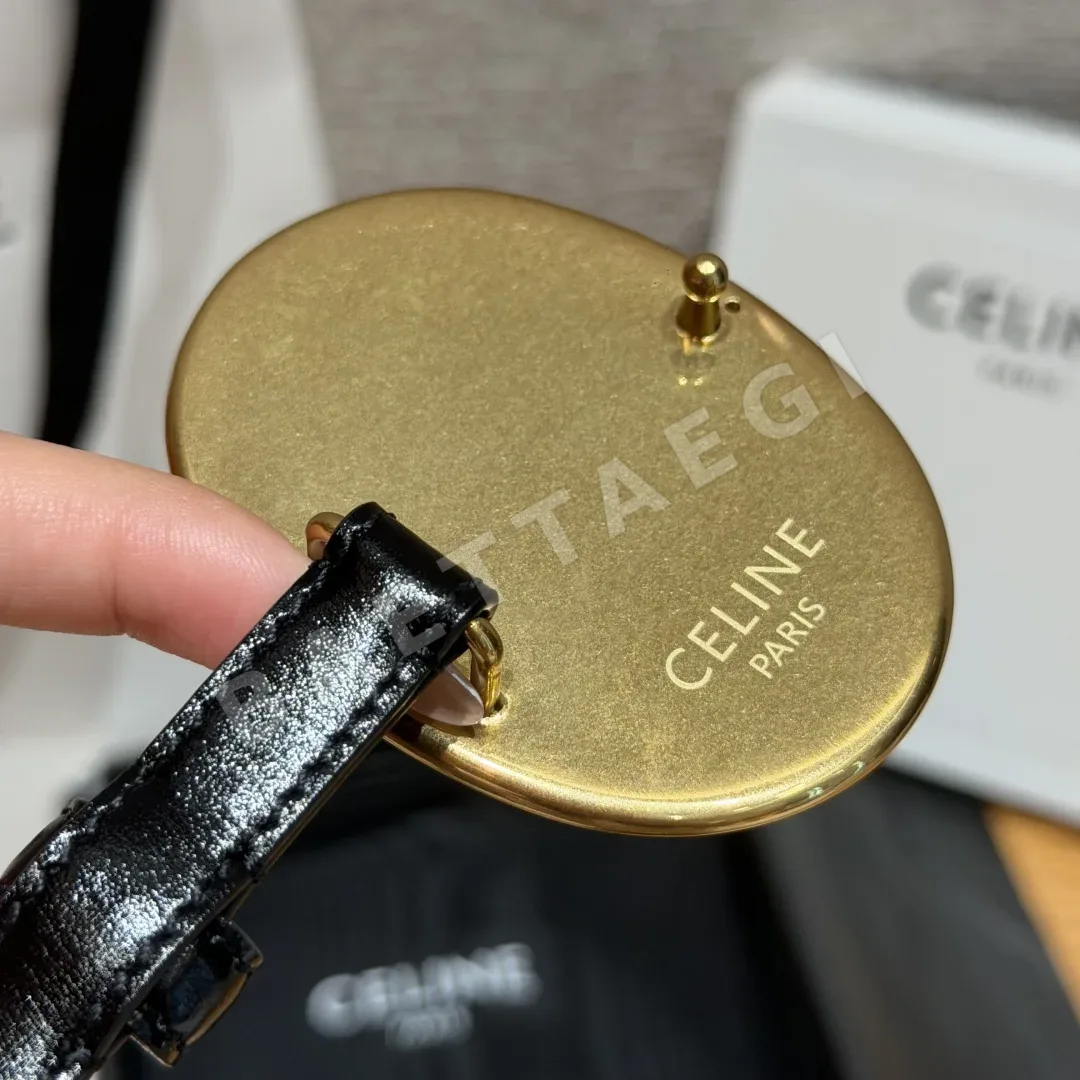 셀린느 MAISON 13mm 골드 버클 슬림 벨트 상세 이미지 6
