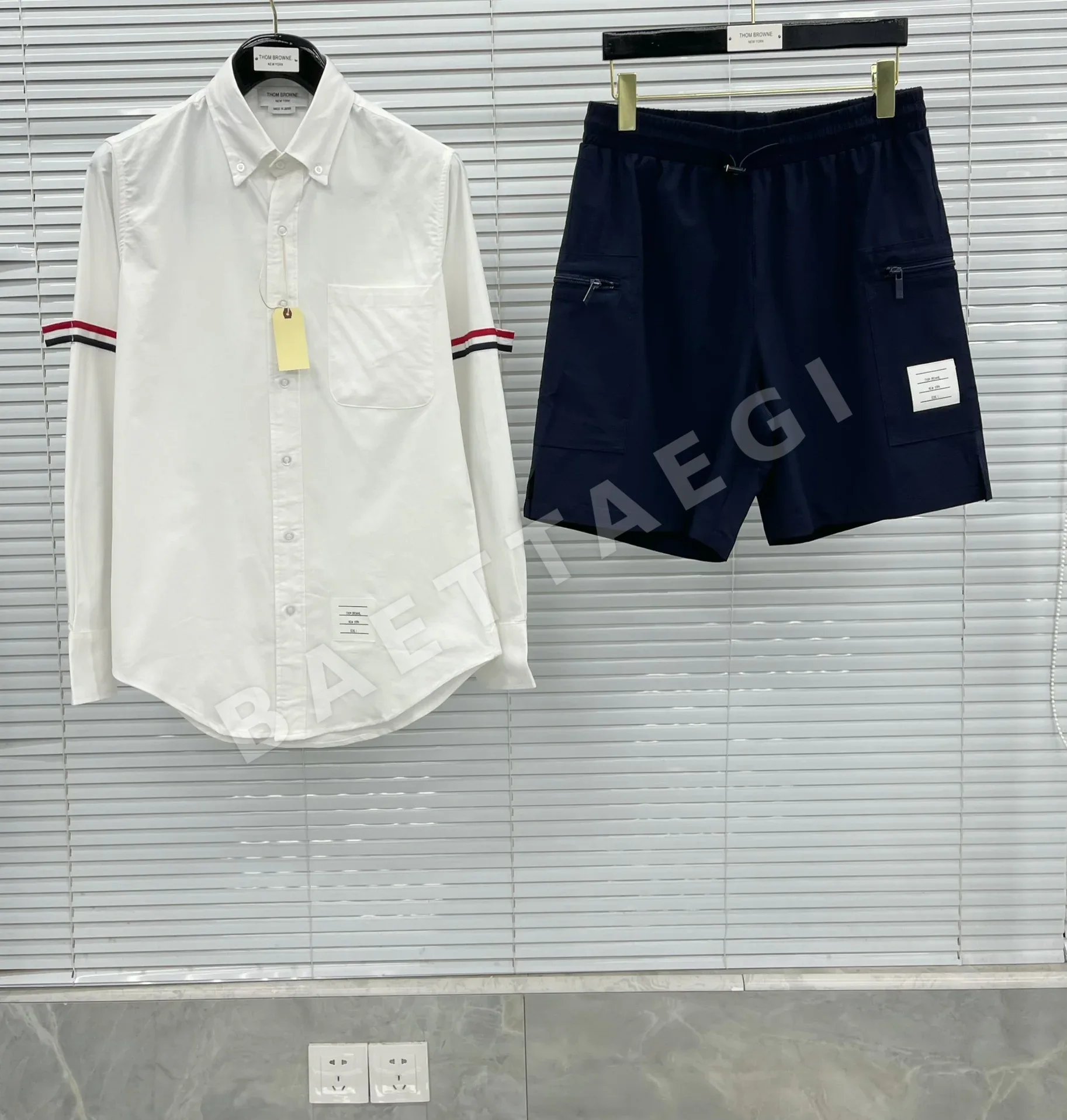 톰브라운 트리콜로르 리본 긴팔 셔츠 159524