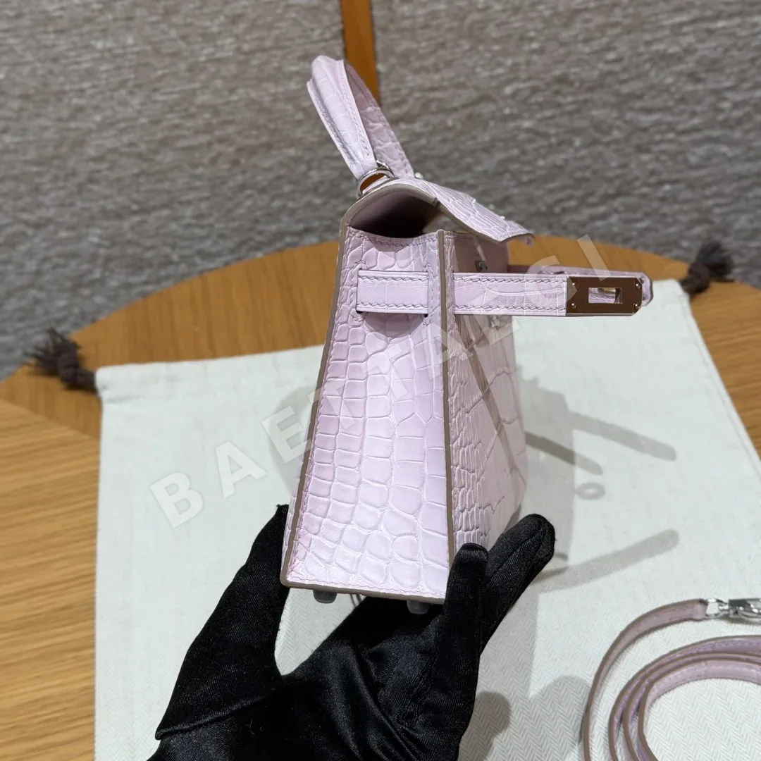 에르메스 미니 켈리 가방 매트 악어가죽 상세 이미지 2