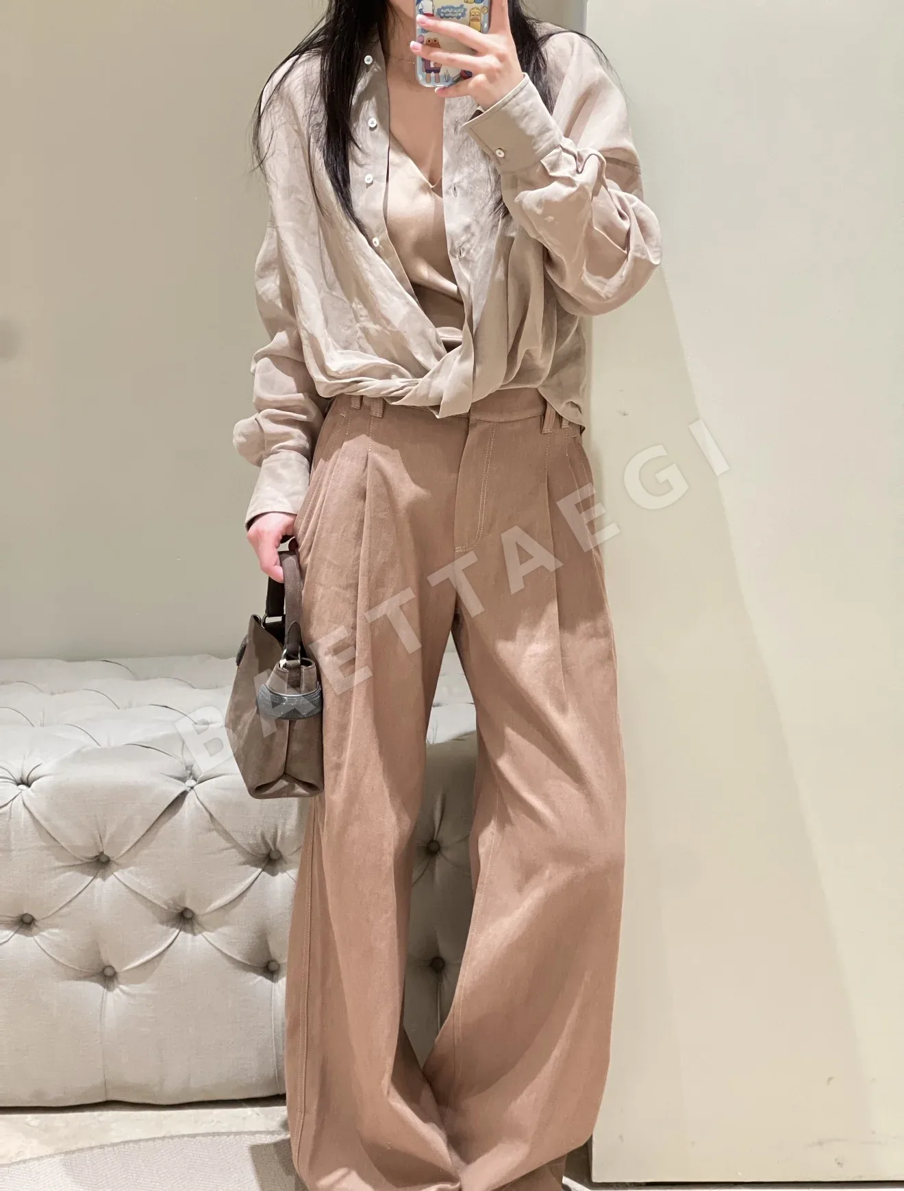 브루넬로쿠치넬리 레트로 워시 스트레이트 레그 바지 202740