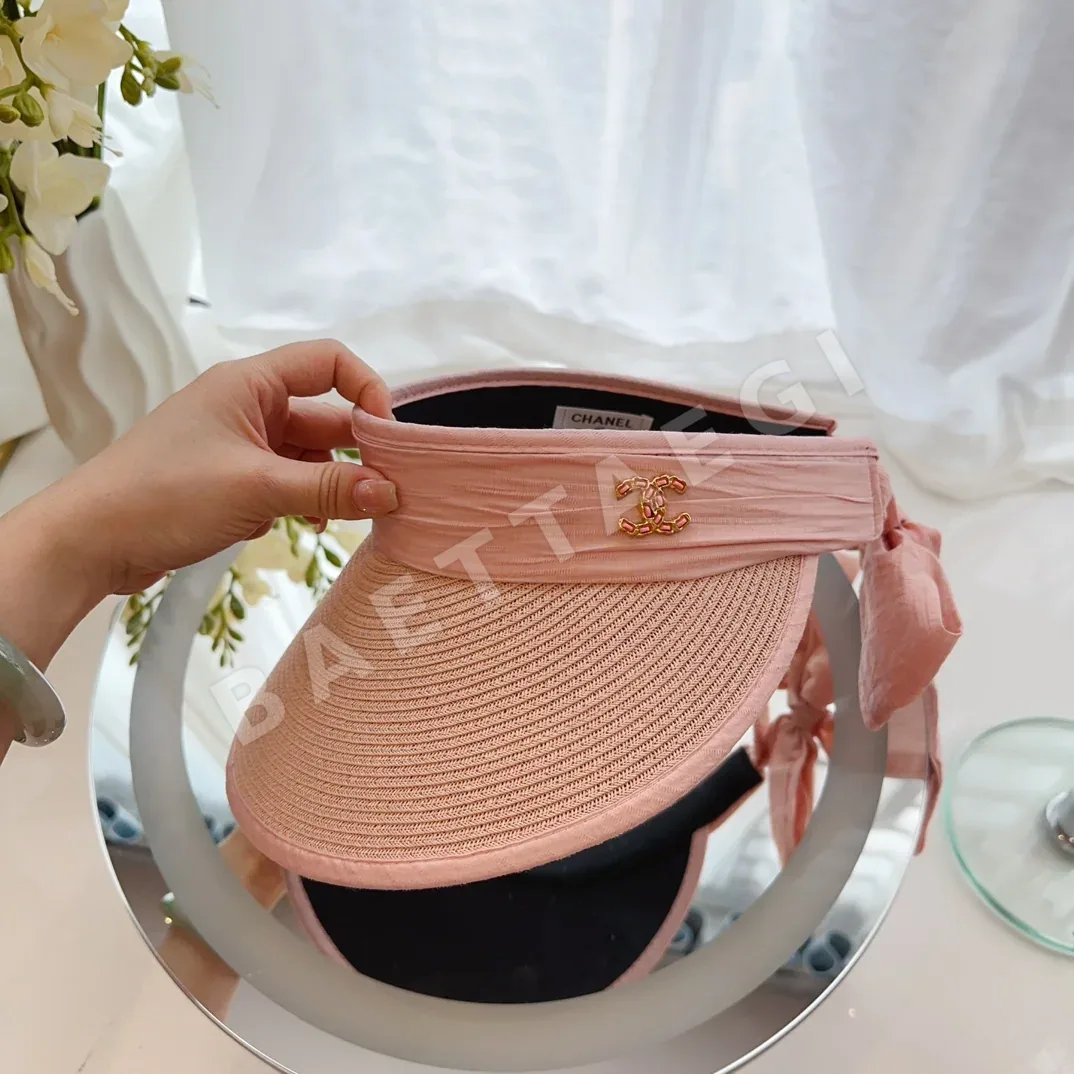 샤넬 밀짚 패치워크 바이저 모자 상세 이미지 3