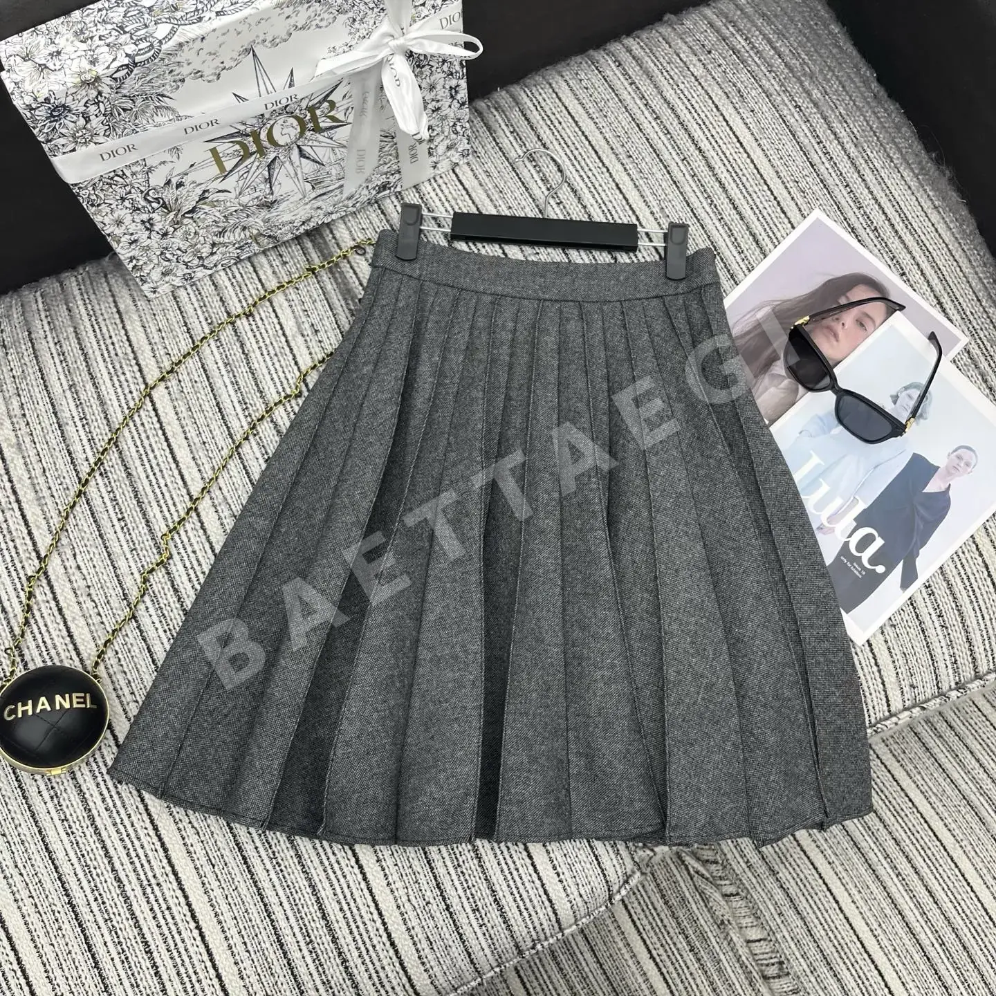 디올 플리츠 반스커트 여성용 상세 이미지 2