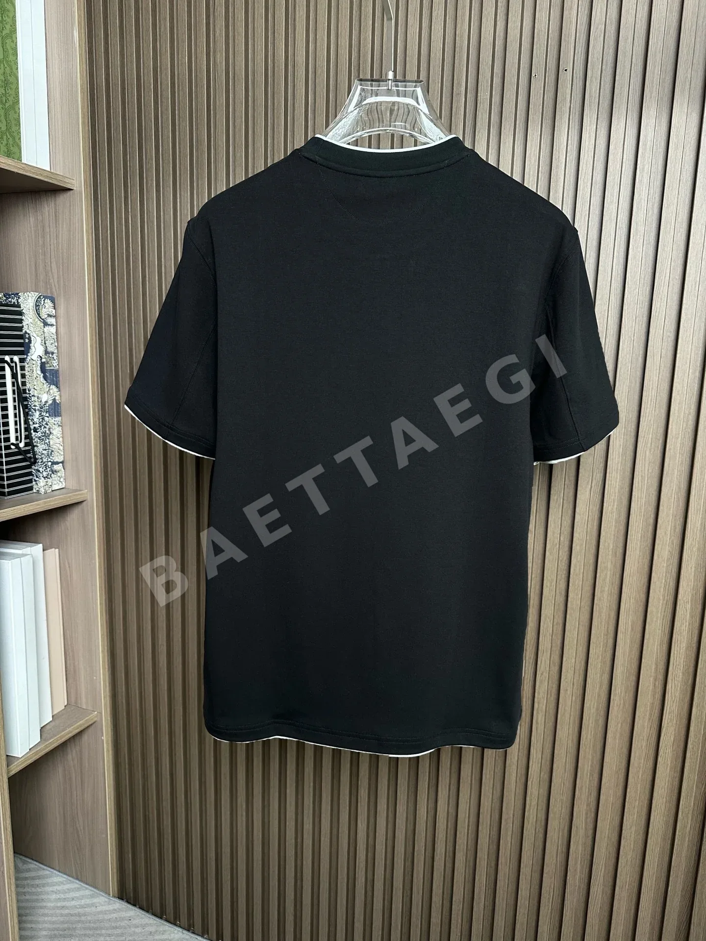 브루넬로쿠치넬리 투톤 카라 남성 반팔 티셔츠 상세 이미지 2