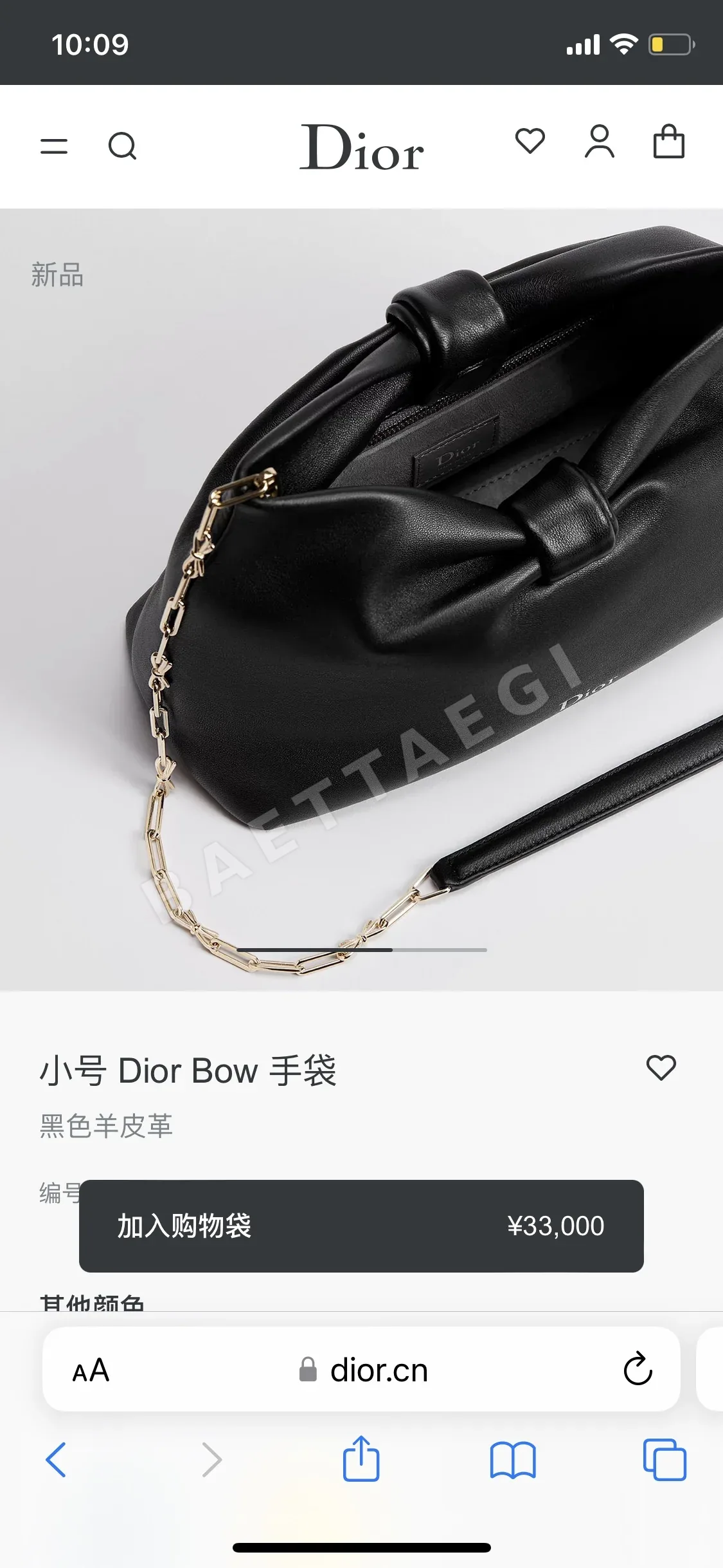 디올 보우 체인 스몰 가방 상세 이미지 5