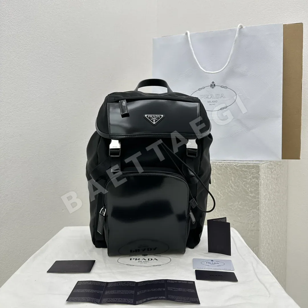 프라다 패치워크 가죽 백팩 136583