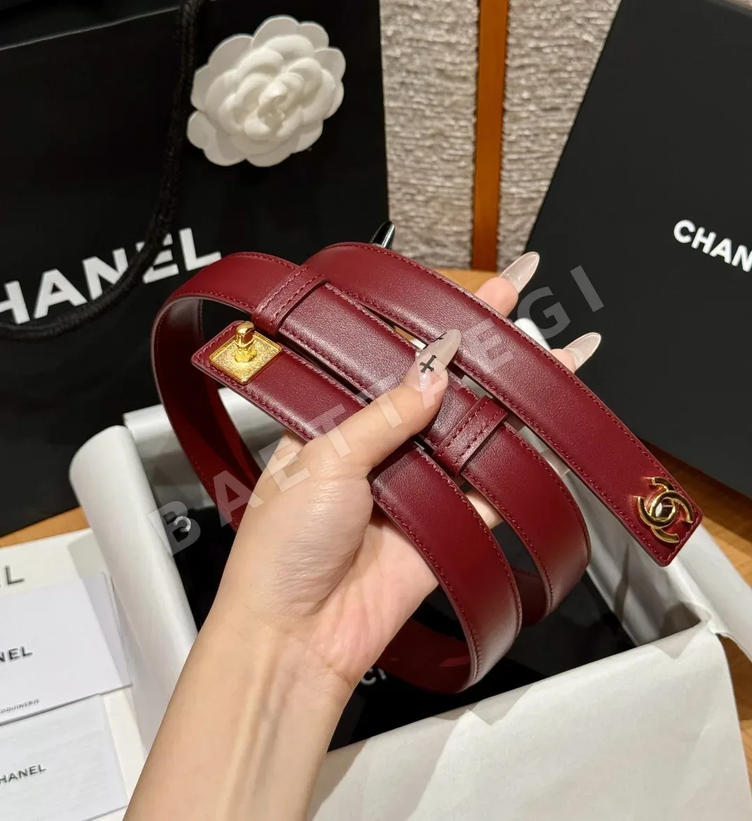 샤넬 가죽 회전 더블 C 버클 벨트 상세 이미지 3